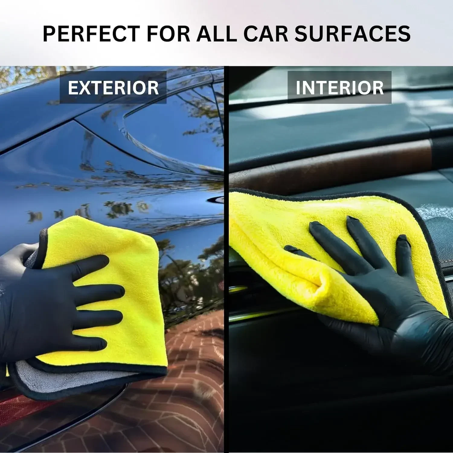 1/10pcs Car Wash Microfiber To - Microfiber Car Drying Towel Super Absorbent 评论和价格