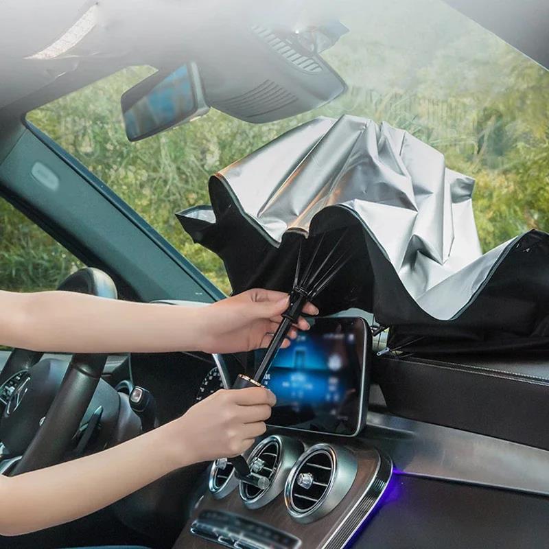 Multi Purpose Convenient Folda - Car Sunshade Windshield Umbrella Foldable 评论和价格