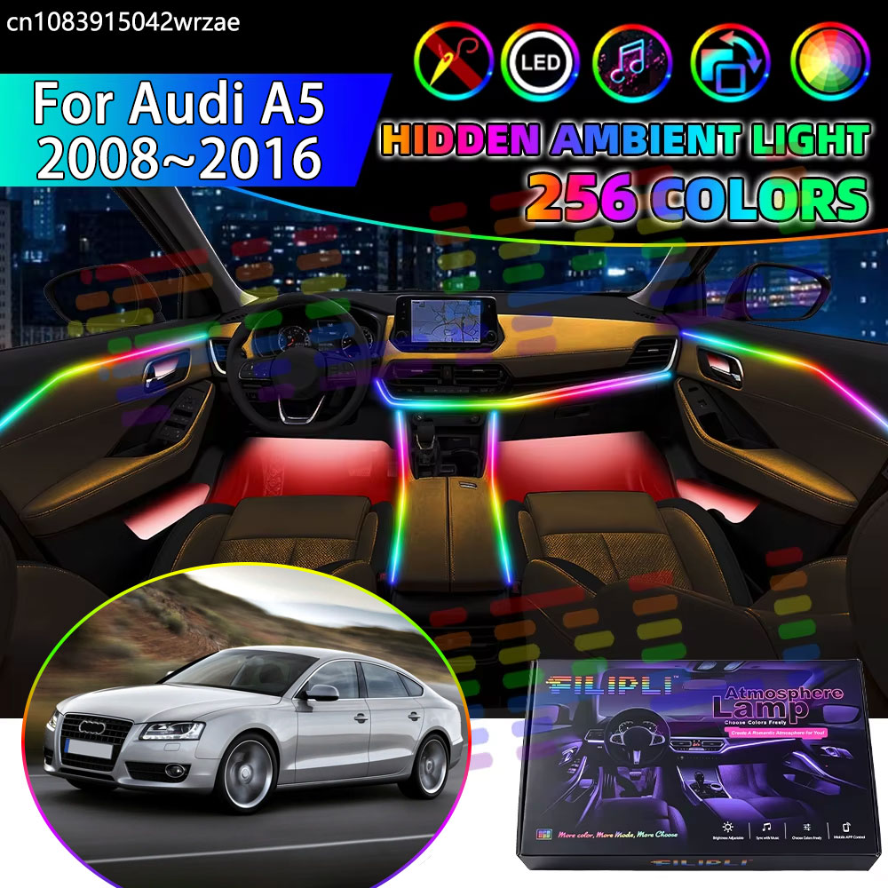 For Audi A5 2008~2016 8T 8F MK - Led Ambient Interior Car Lights App Control 评论和价格