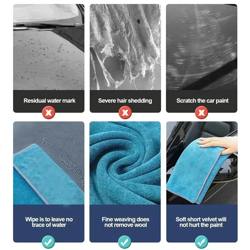 Plush Short Pile Microfiber To - Microfiber Car Drying Towel Super Absorbent 评论和价格