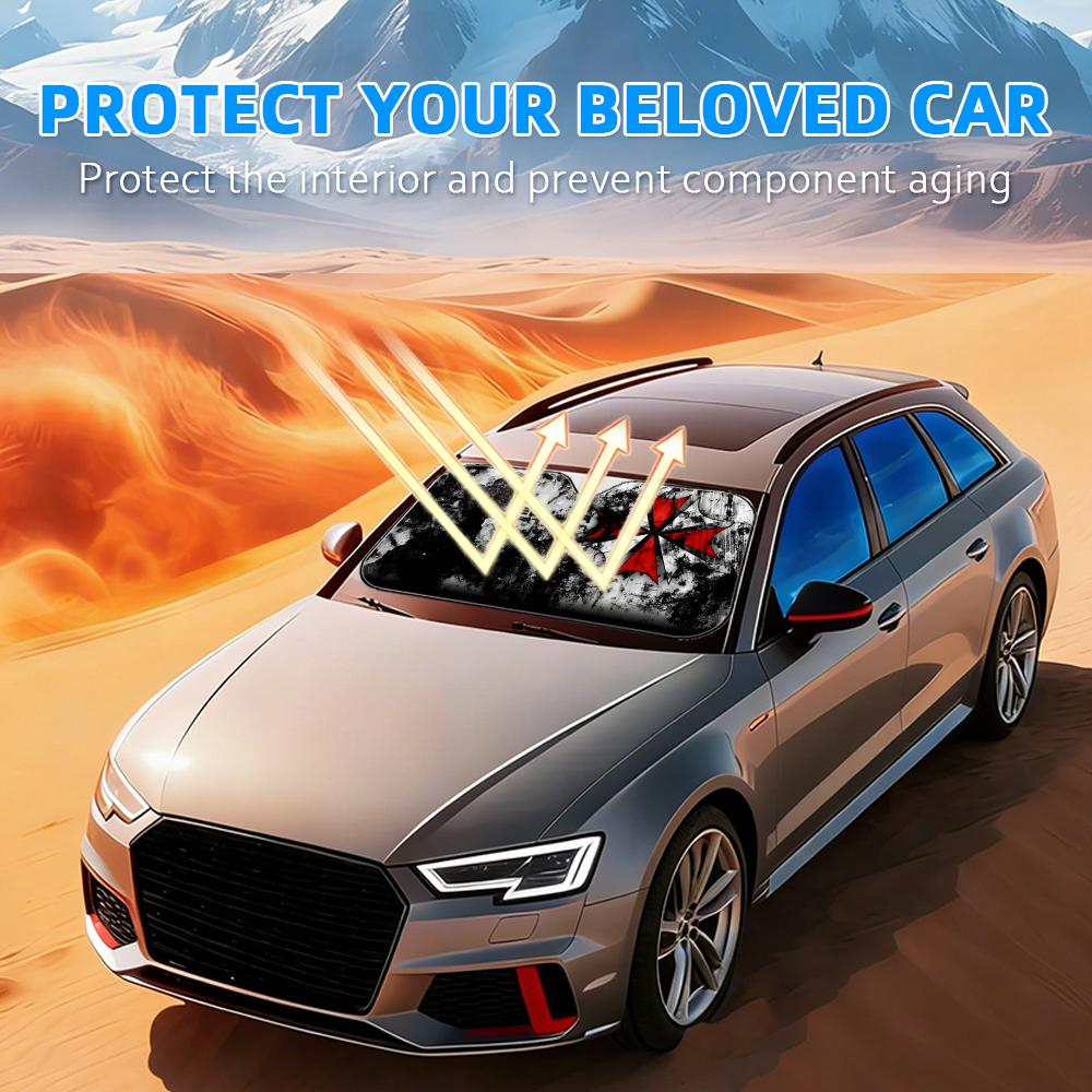 Horror Movie Umbrella Sun Viso - Car Sunshade Windshield Umbrella Foldable 评论和价格