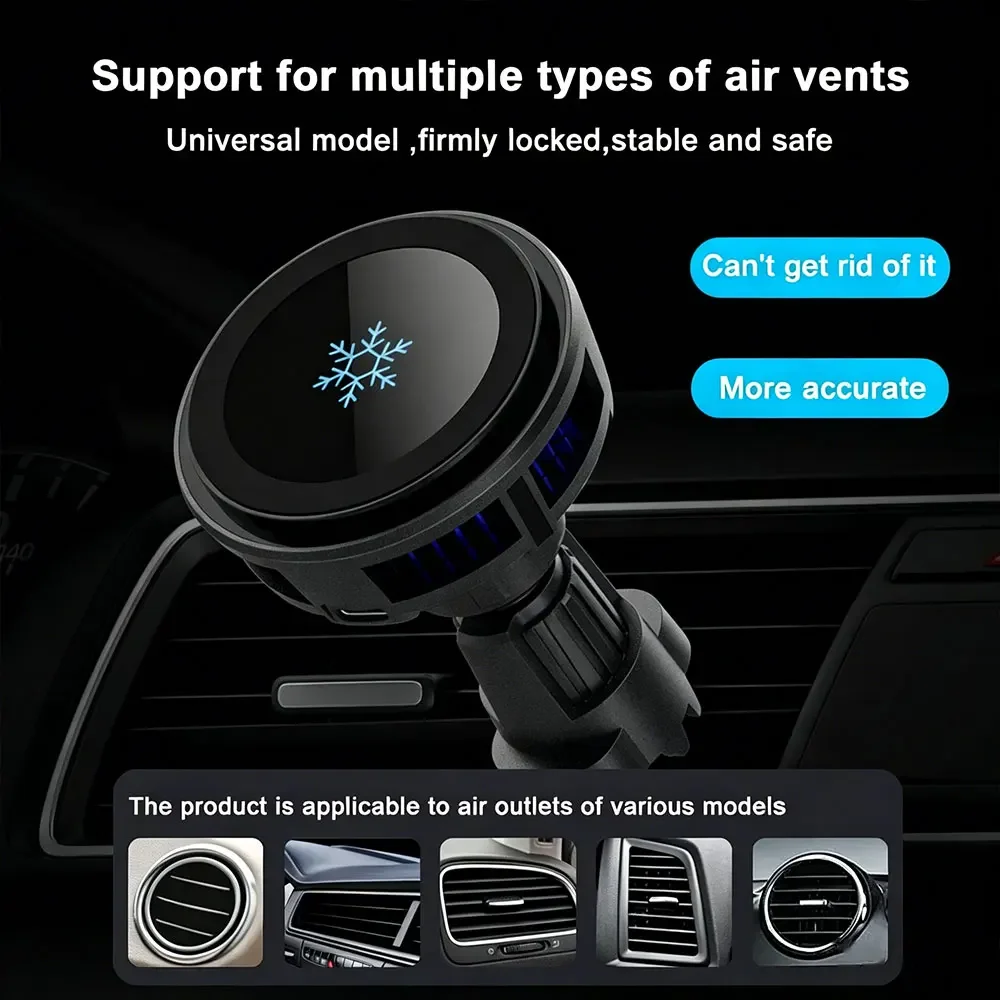 15W Ice Cooling Magnetic Wirel - Magnetic Phone Holder For Car Vent 评论和价格