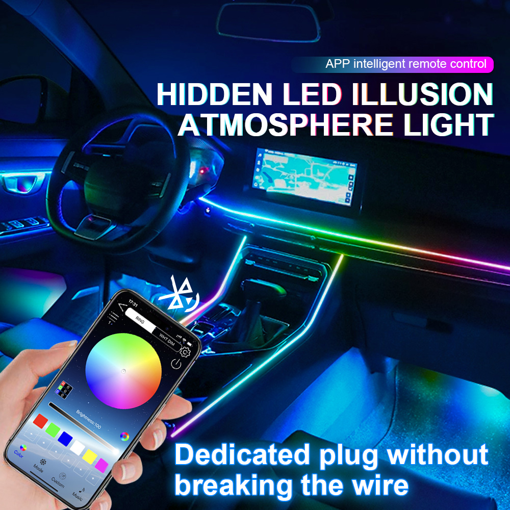 18 in 1 Dual Zone Symphony Str - Led Ambient Interior Car Lights App Control 评论和价格